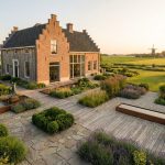 Luxe Nederlands landhuis met professioneel aangelegde tuin, natuursteen paden en waterpartijen in landelijke omgeving